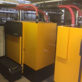yellow boiler unit
